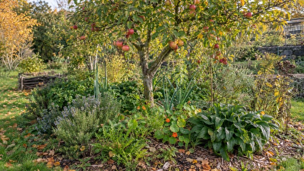 Qu'est-ce qu'une guilde de permaculture autour d'un arbre fruitier