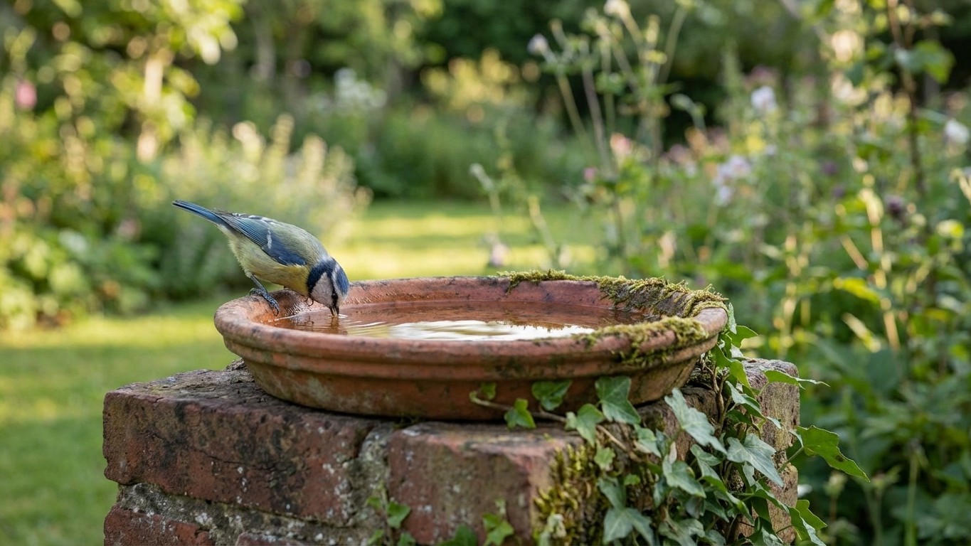 Ce vieux pot que vous alliez jeter est en fait un abreuvoir parfait pour les oiseaux du jardin