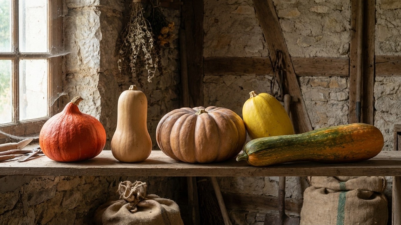 Ces 5 courges que je stocke dans mon garage depuis octobre sont encore parfaites en février