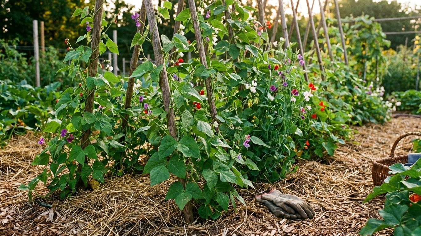 Ces haricots grimpants oubliés reviennent seuls chaque année sans qu'on les ressème