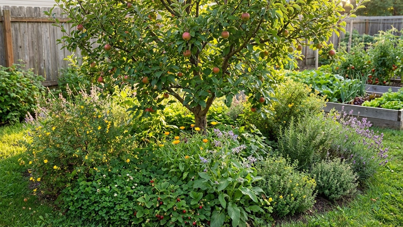 Créer des guildes de permaculture autour des arbres fruitiers