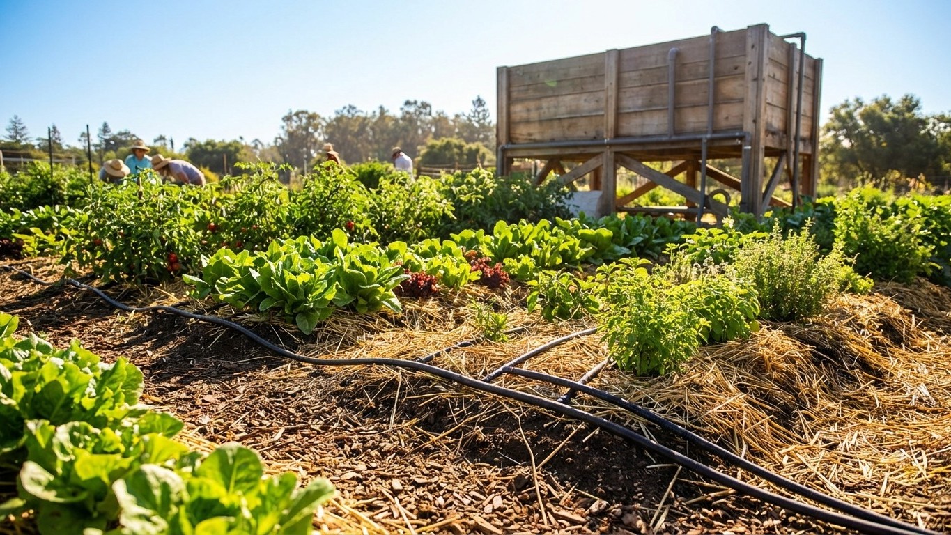 J'ai arrêté d'arroser mon potager en août : ce système installé en février a tout changé
