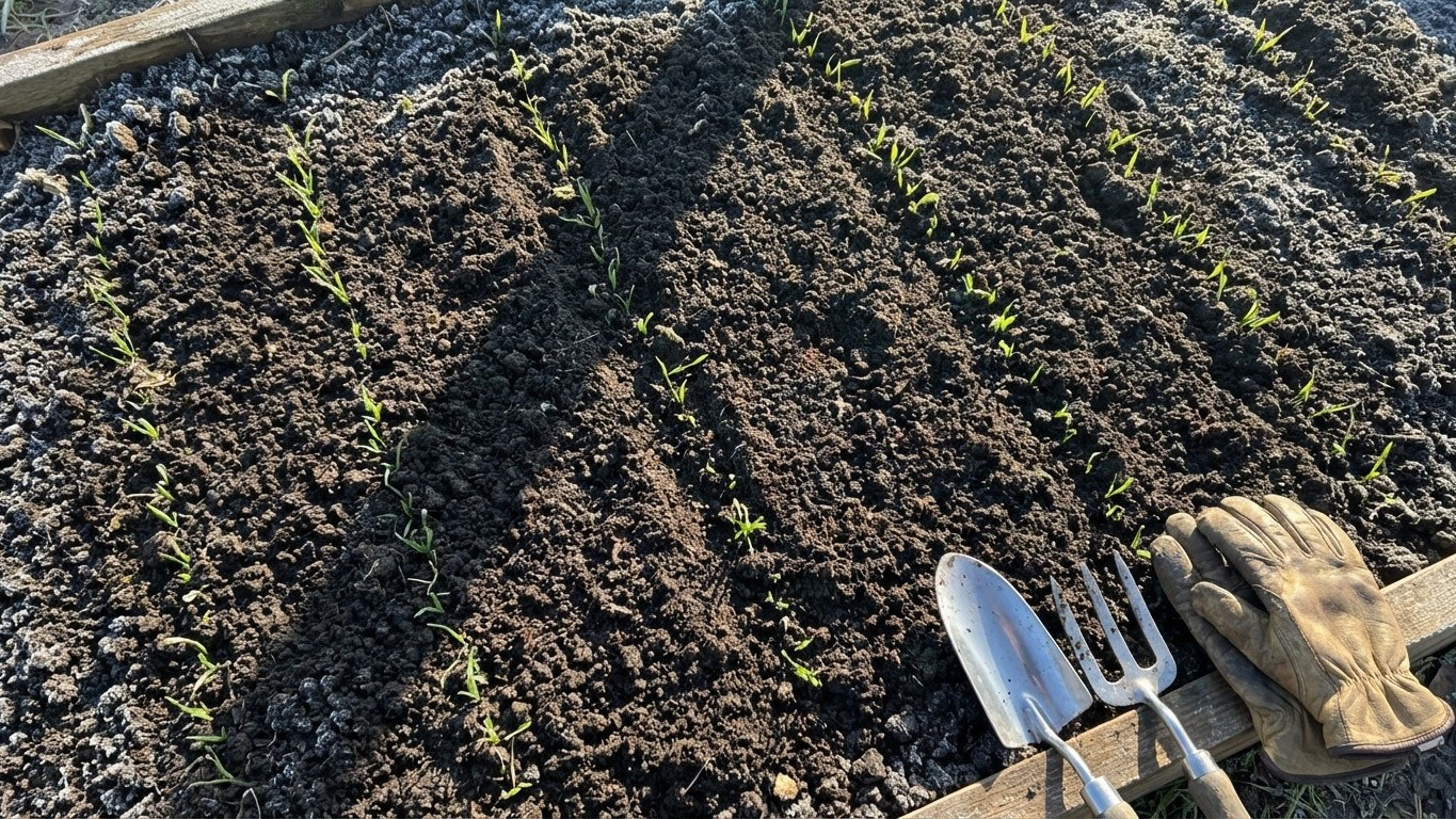 Les maraîchers préparent le sol de cette façon en février et ne désherbent presque plus au printemps