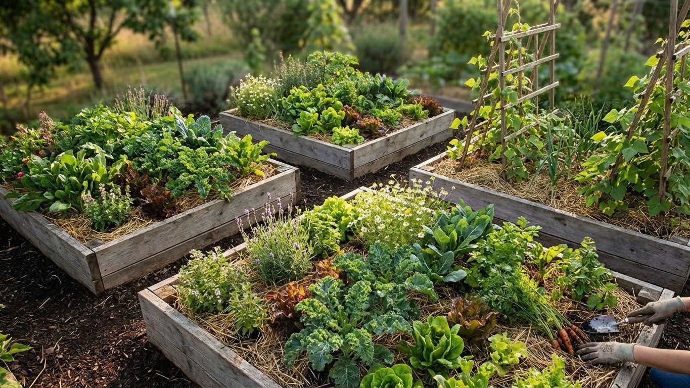 Potager en carrés version permaculture : optimiser chaque mètre carré