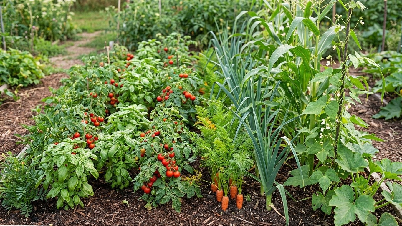 Quelles plantes associer au potager permaculture : 15 duos gagnants