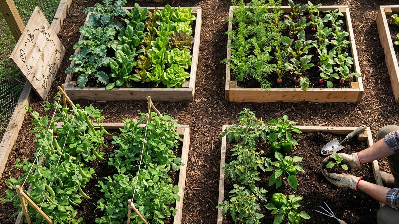 Rotation des cultures au potager : planifier son année complète