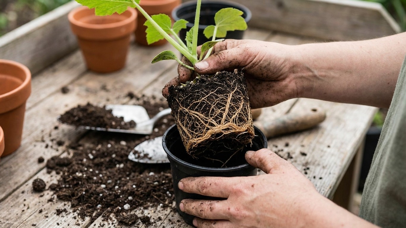 Je laissais mes courgettes en godet « encore quelques jours » : aucune n'a jamais dépassé 30 cm de haut