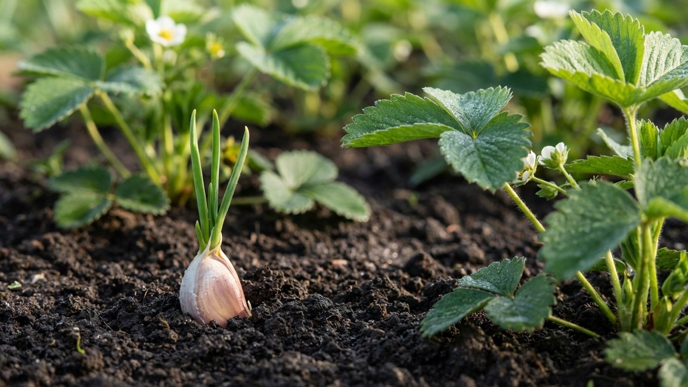 Les maraîchers plantent toujours ce même bulbe entre les fraisiers : trois ravageurs ne s'approchent plus