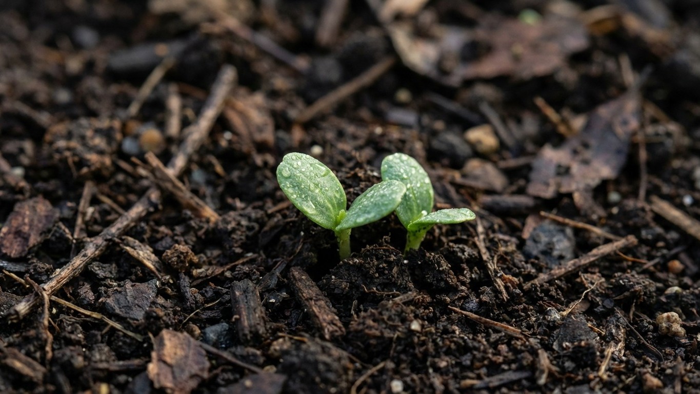 Si vous semez vos courges directement sur le tas de compost, regardez vos plants dix jours après