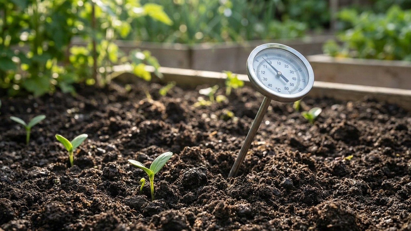 « J'ai semé mes haricots le 1er mai comme chaque année » : un maraîcher lui montre le thermomètre planté dans la terre et ...