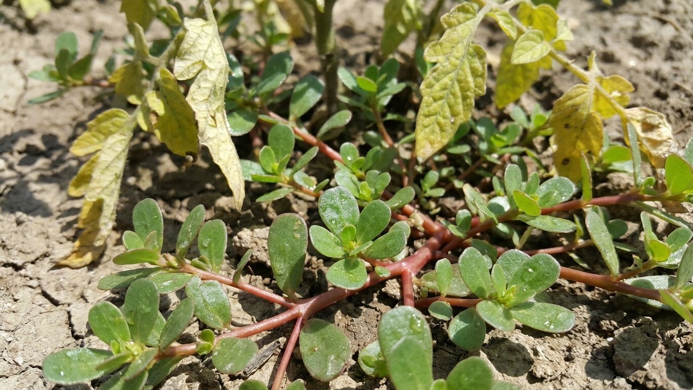 J'arrachais cette herbe entre mes tomates chaque été sans réfléchir : le jour de la canicule, c'était le seul rang encore ...