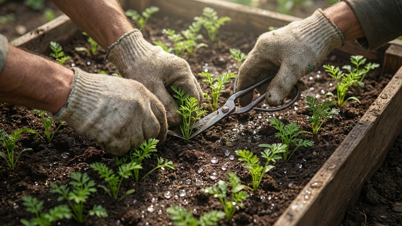 J'éclaircissais mes carottes en plein après-midi : en découvrant ce qui rappliquait dans l'heure, j'ai tout changé