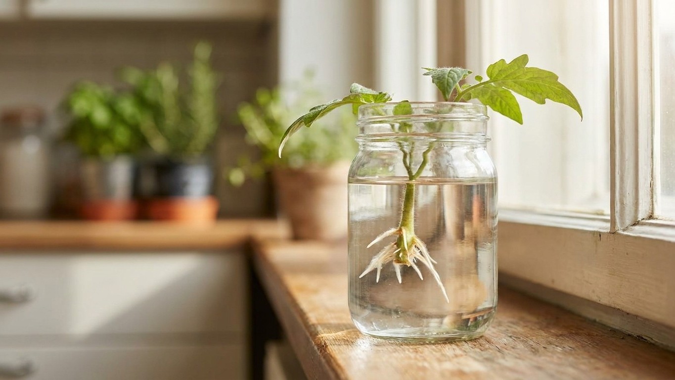 Je jetais mes gourmands de tomates au compost chaque été : le jour où j'en ai planté un en terre, j'ai vu des racines au b...