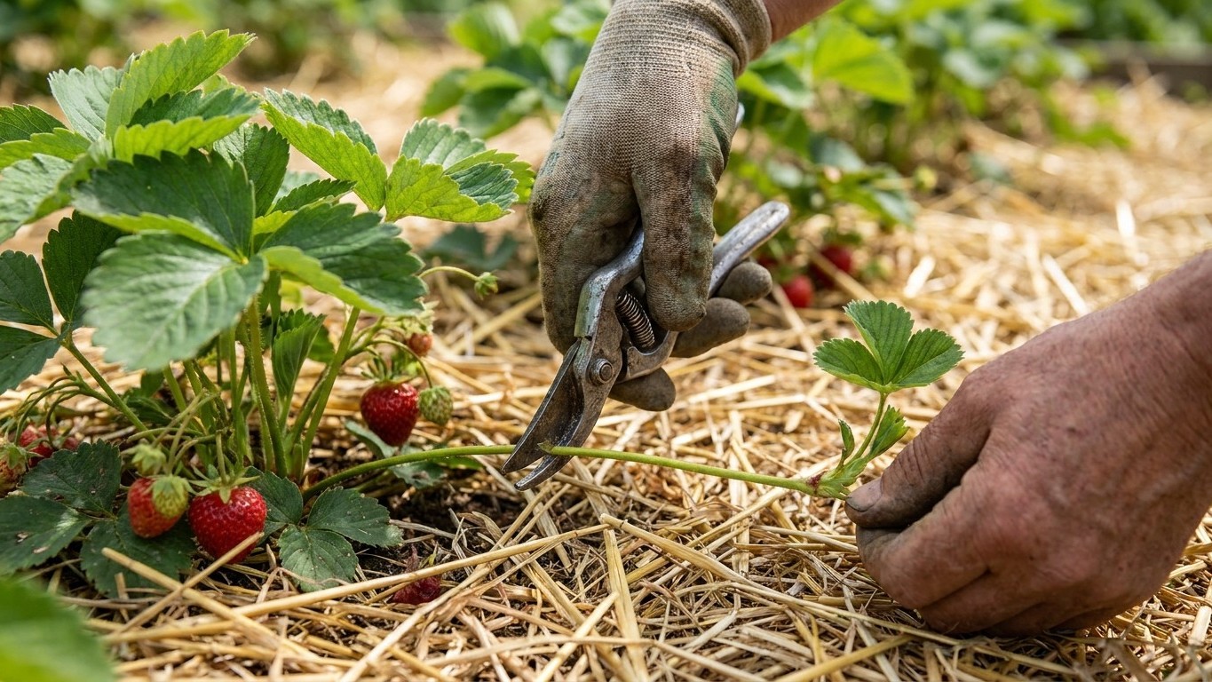 Je laissais tous les stolons de mes fraisiers par fierté d'avoir plus de plants : quand j'ai pesé les fruits à côté de ceu...