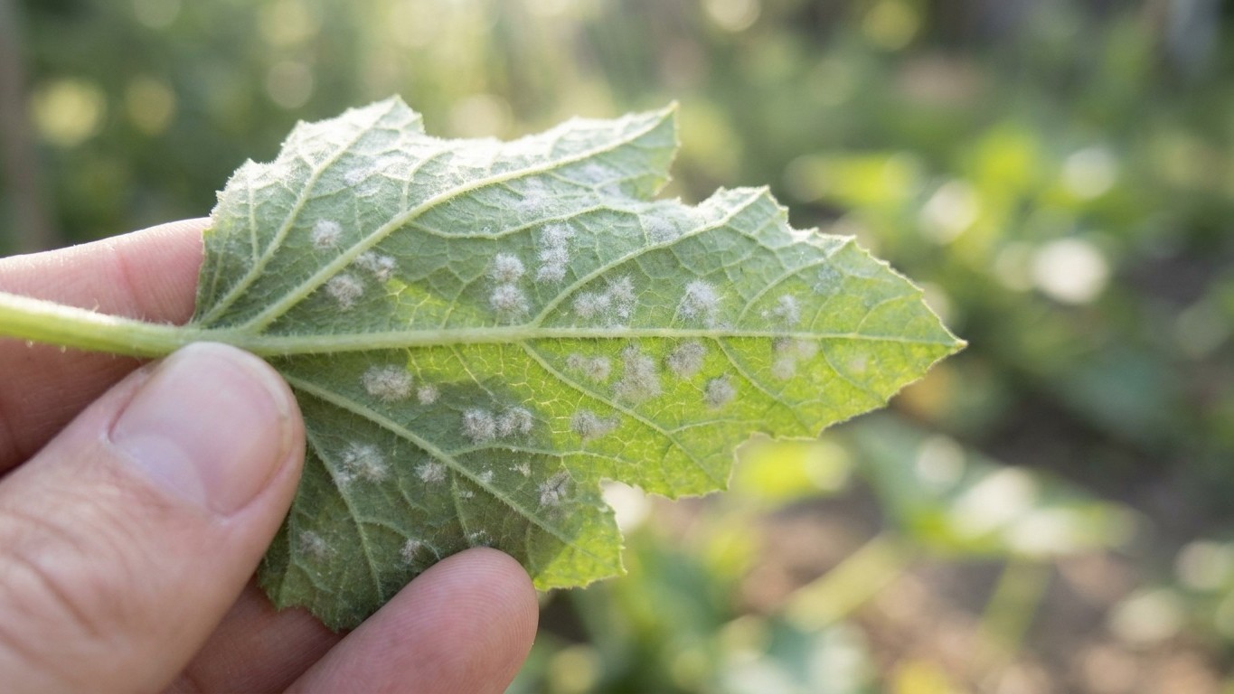 J'arrosais mes courgettes le soir pour les soulager de la chaleur : le matin où j'ai retourné une feuille, j'ai vu le voil...