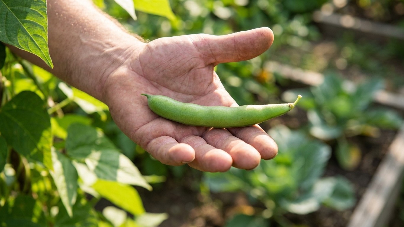 Je laissais mes haricots verts grossir sur le plant pour les cueillir d'un coup : le jour où j'ai ouvert une gousse, j'ai ...