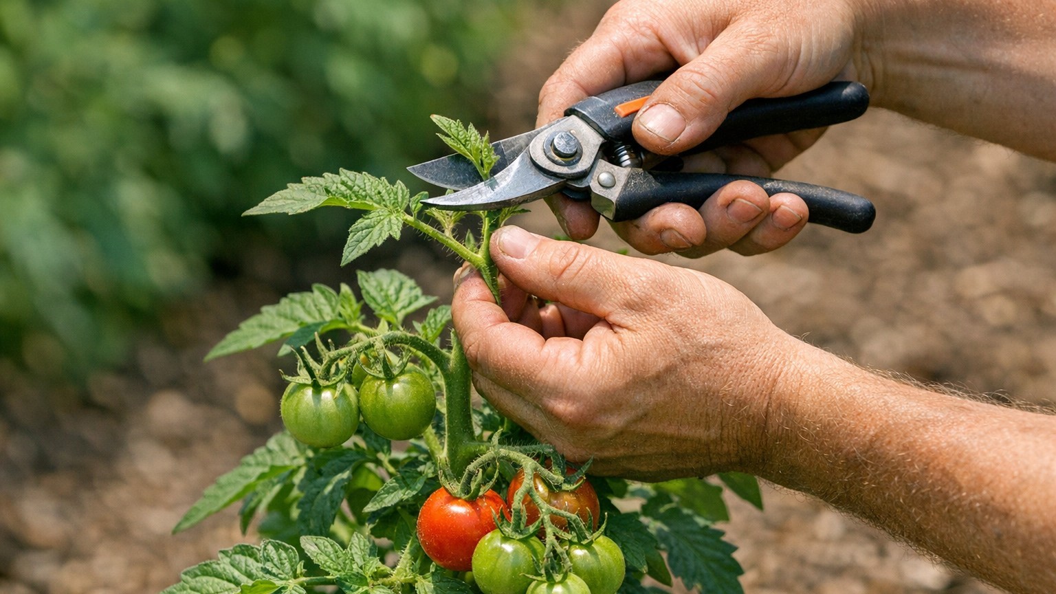 Je laissais mes pieds de tomates grimper le plus haut possible : quand mon voisin a coupé la tête des siens en juin, ses f...