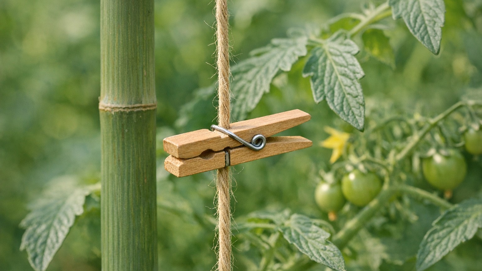 Je voyais cette pince à linge sur les tiges de tomates chez mon voisin : en comprenant pourquoi il le faisait, j'ai changé...