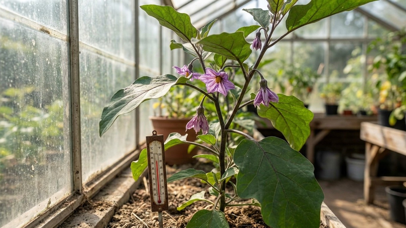 J'ai arrosé mes aubergines tous les soirs sans voir une seule fleur nouer : quand j'ai relevé la température sous la serre...