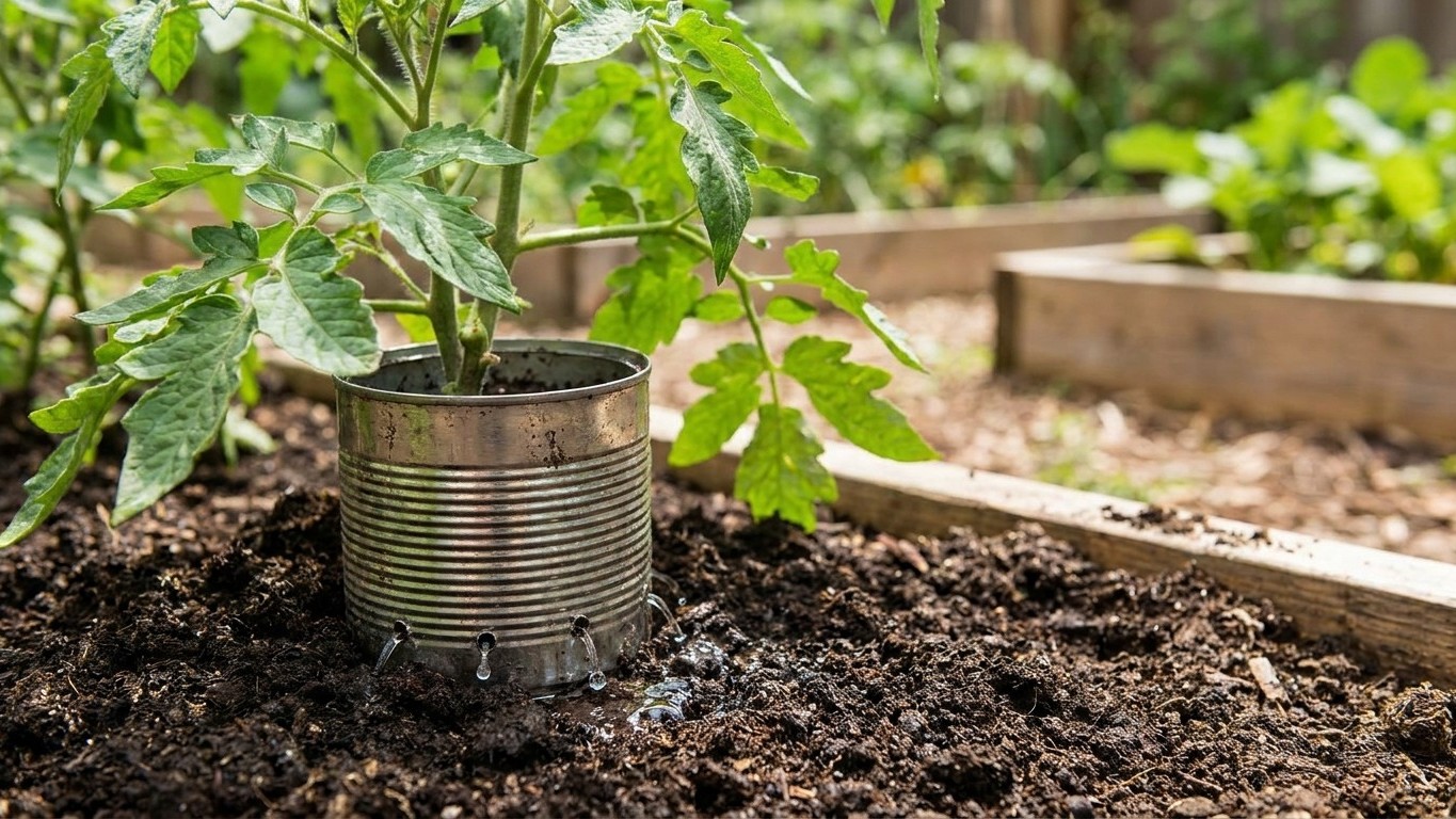 J'ai vu mon voisin enterrer des boîtes de conserve percées entre ses tomates : le jour où j'ai testé sa méthode en pleine ...