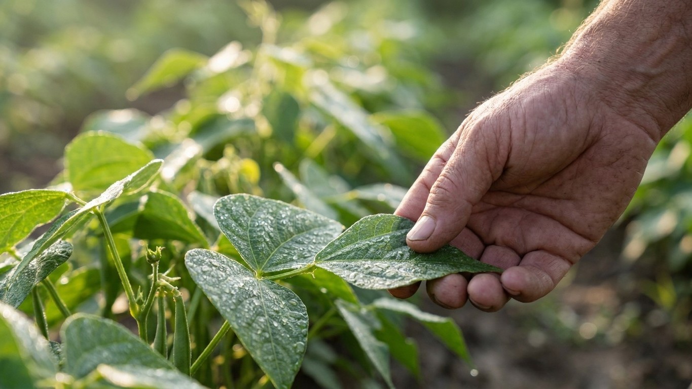 J'arpentais mes rangs de haricots dès le lever du jour par habitude : un maraîcher m'a montré ce que le feuillage mouillé ...