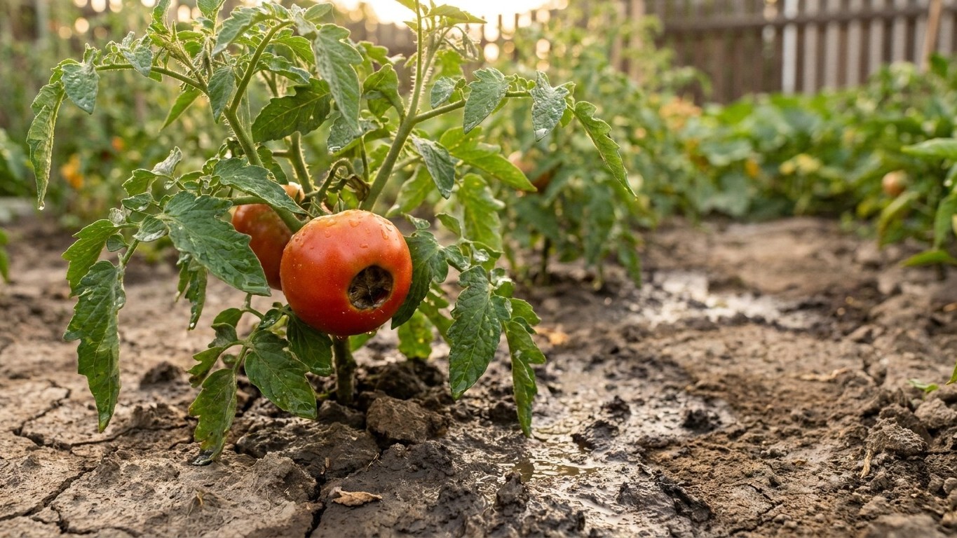On s'obstine tous à pulvériser du fongicide sur les tomates au cul noir, alors que ce problème vient d'un simple geste d'a...