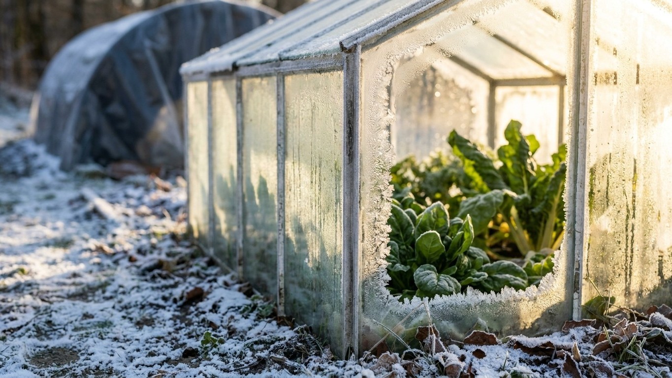 Châssis vitré potager hiver : pourquoi le verre recyclé bat le plastique à -5°C