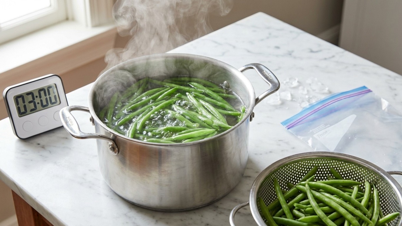 Comment congeler les haricots verts du jardin : les 3 minutes de blanchiment qui changent tout