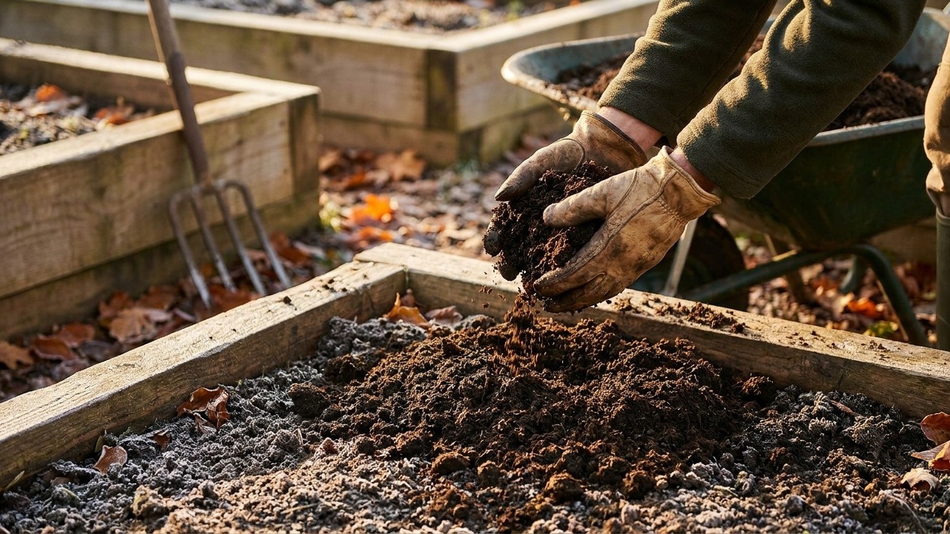 Compost avant l'hiver au potager : la quantité idéale par mètre carré selon vos cultures