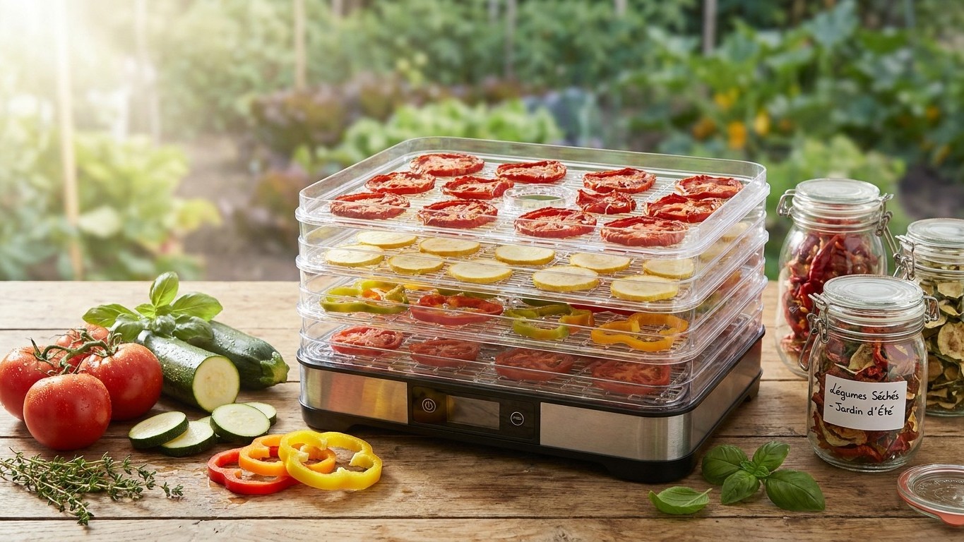 Déshydrateur alimentaire pour légumes du potager : notre avis après une saison complète de test