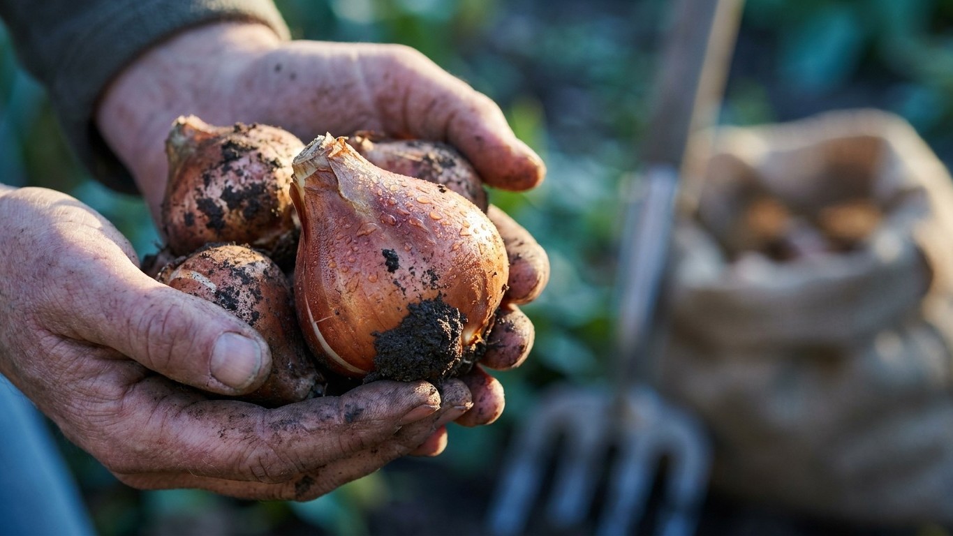 En août, ces bulbes fraîchement arrachés tiennent jusqu'au printemps… mais seulement s'ils quittent la planche avant midi