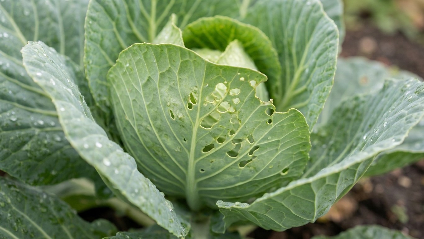 J'ai attendu de voir les dégâts sur mes jeunes choux d'hiver pour traiter juste pour ne pas intervenir pour rien : cinq jo...