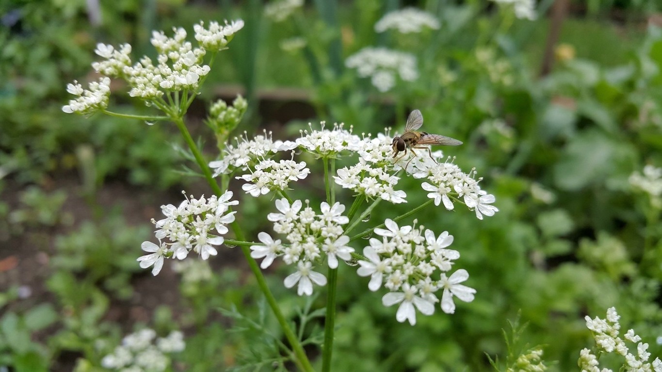 J'arrachais ma coriandre dès qu'elle montait en fleurs comme tout le monde : en laissant un pied filer par oubli, j'ai com...