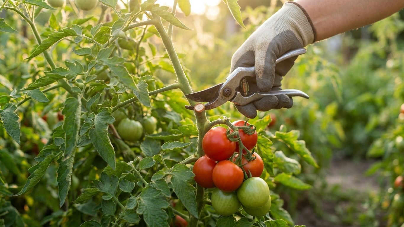 Mon voisin coupe la tête de ses pieds de tomates juste au-dessus de la dernière grappe début août et ce n'est pas pour les...