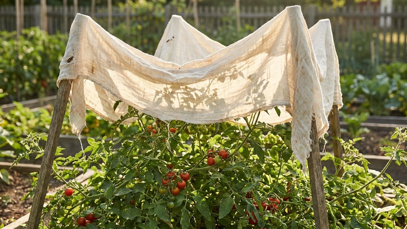 Mon voisin tend un vieux drap au-dessus de ses tomates entre midi et 16 h et ce n'est pas pour économiser l'arrosage