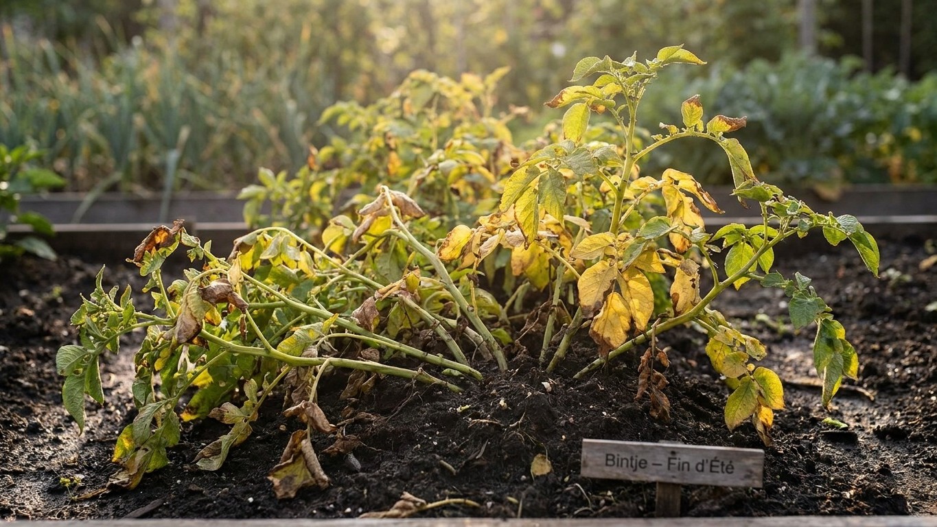 Quand récolter les pommes de terre pour conservation hiver : le bon jour selon le feuillage jauni