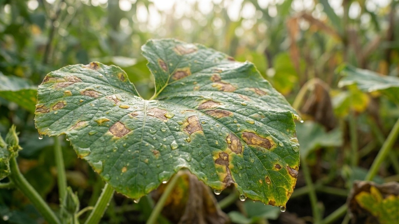 Si les feuilles basses de vos potirons se couvrent de taches huileuses après les averses, ce n'est pas un coup de chaud : ...