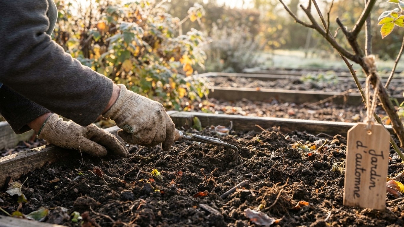 Travailler la terre du potager en automne : le bon geste avant les premières gelées de novembre