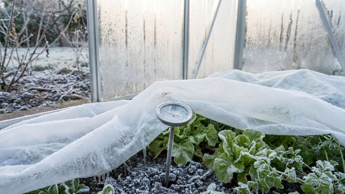 Voile d'hivernage sous serre froide : combien de degrés il fait vraiment gagner