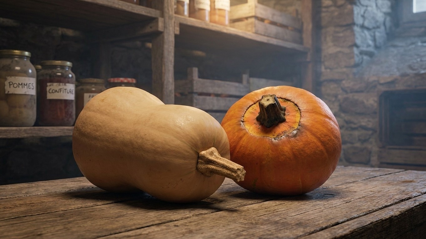 Conserver courges et potirons en cave : pourquoi il faut garder le pédoncule intact
