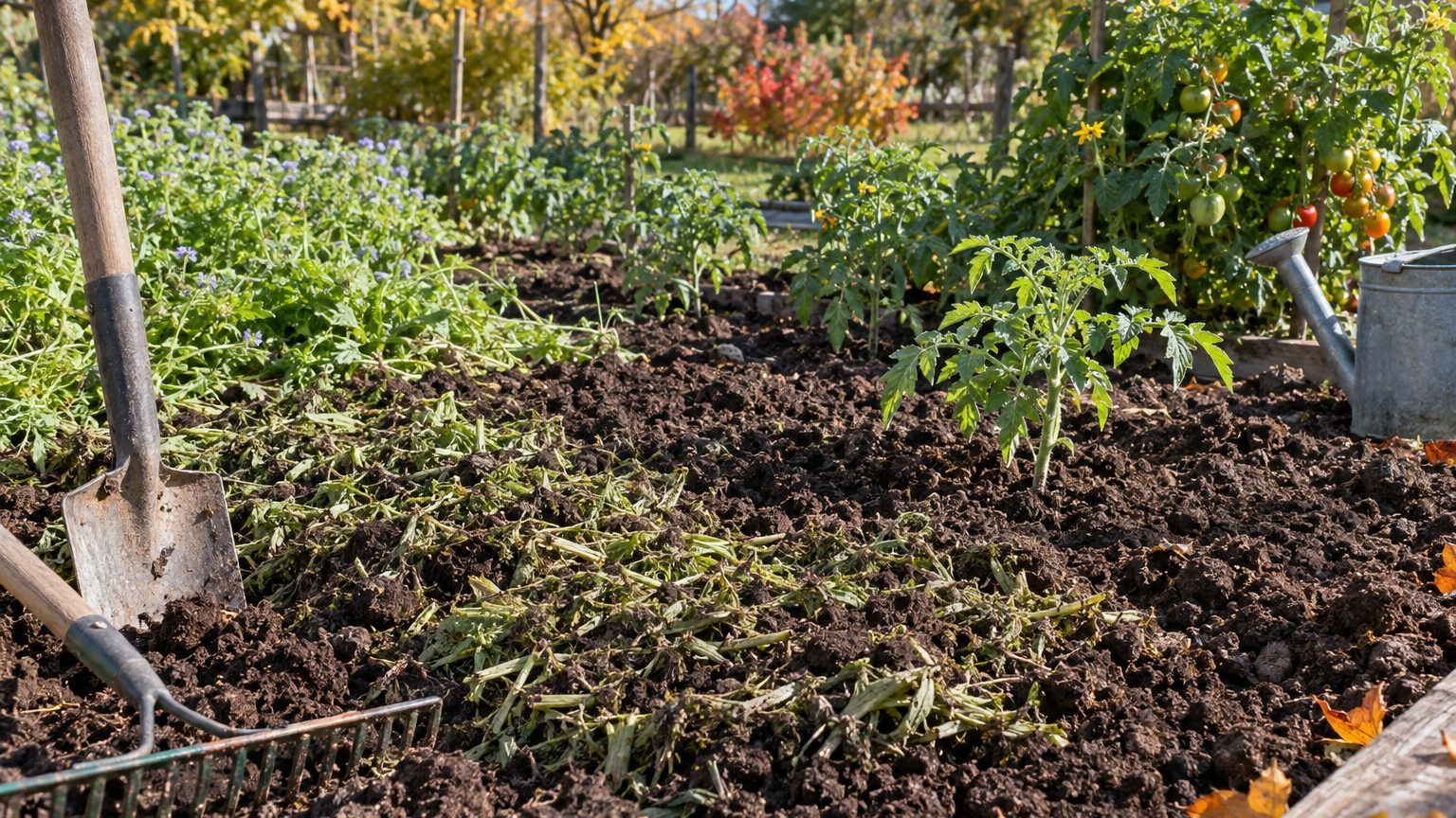 Engrais vert avant les tomates : Phacélie, vesce et rotation
