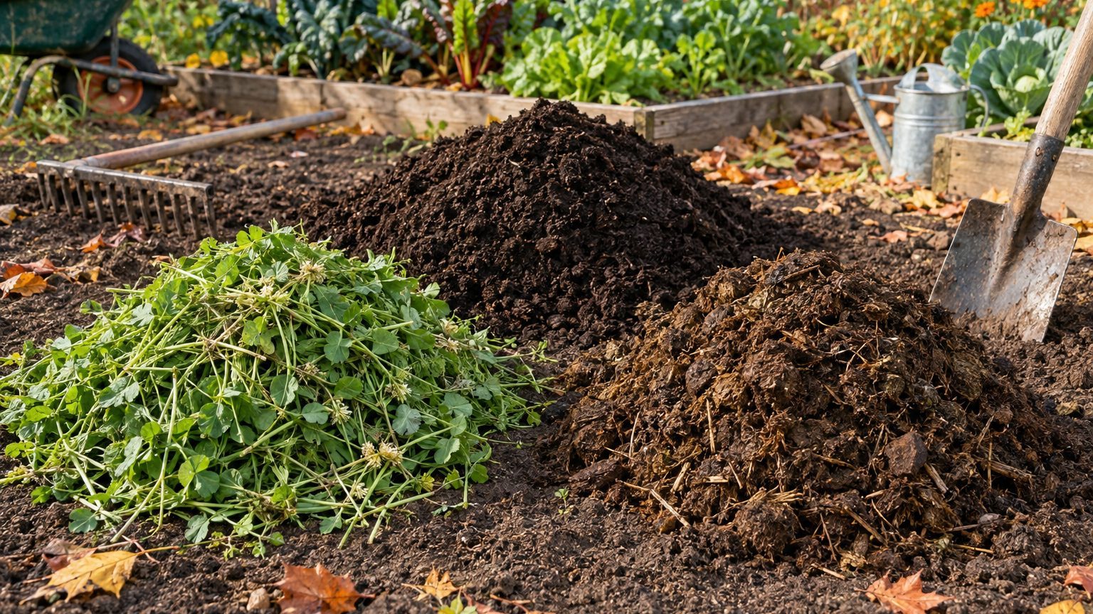 Engrais vert, compost ou fumier : lequel enrichit vraiment le potager ?
