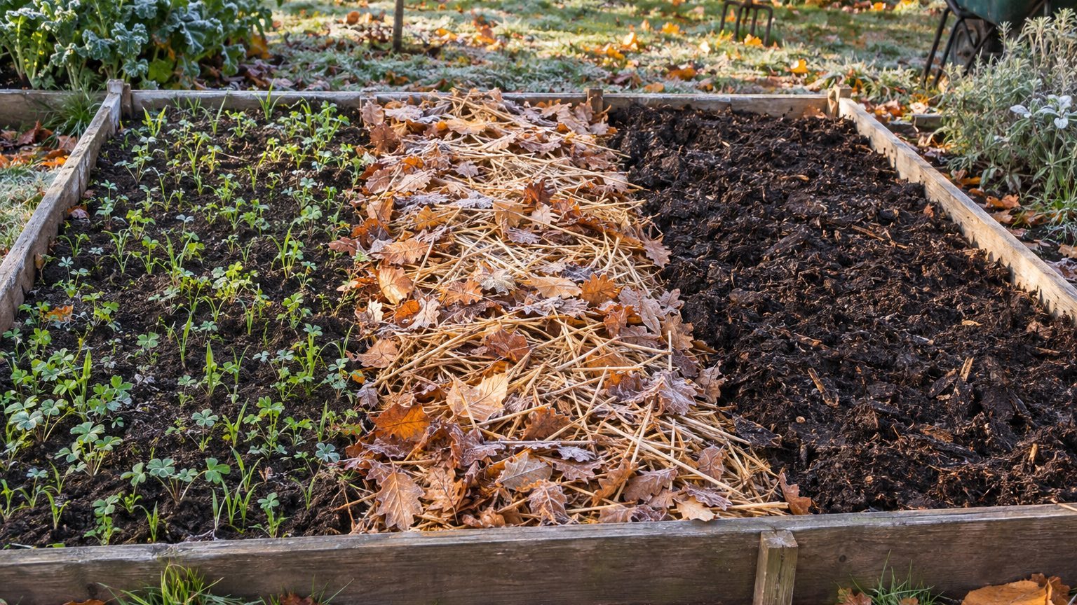 Enrichir la terre du potager en hiver : engrais vert, paillage ou compost ?