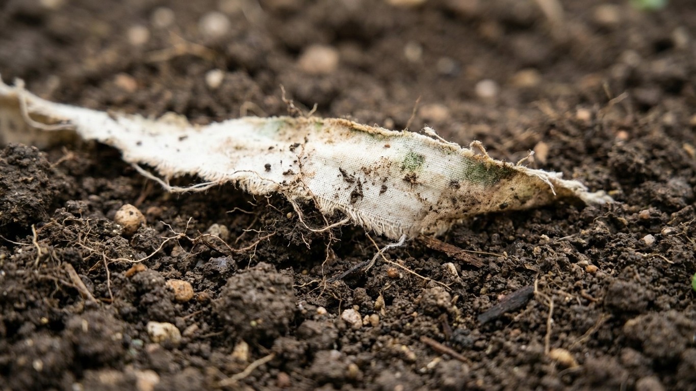 « Je pensais que ma terre était pleine de vie » : pourquoi ce bout de tissu ressorti intact au bout de deux mois change tout