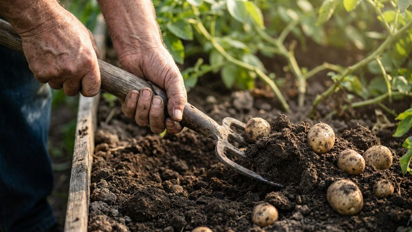Pourquoi les maraîchers repassent toujours la fourche sur une planche de pommes de terre déjà récoltée : ce qu'ils en sort...