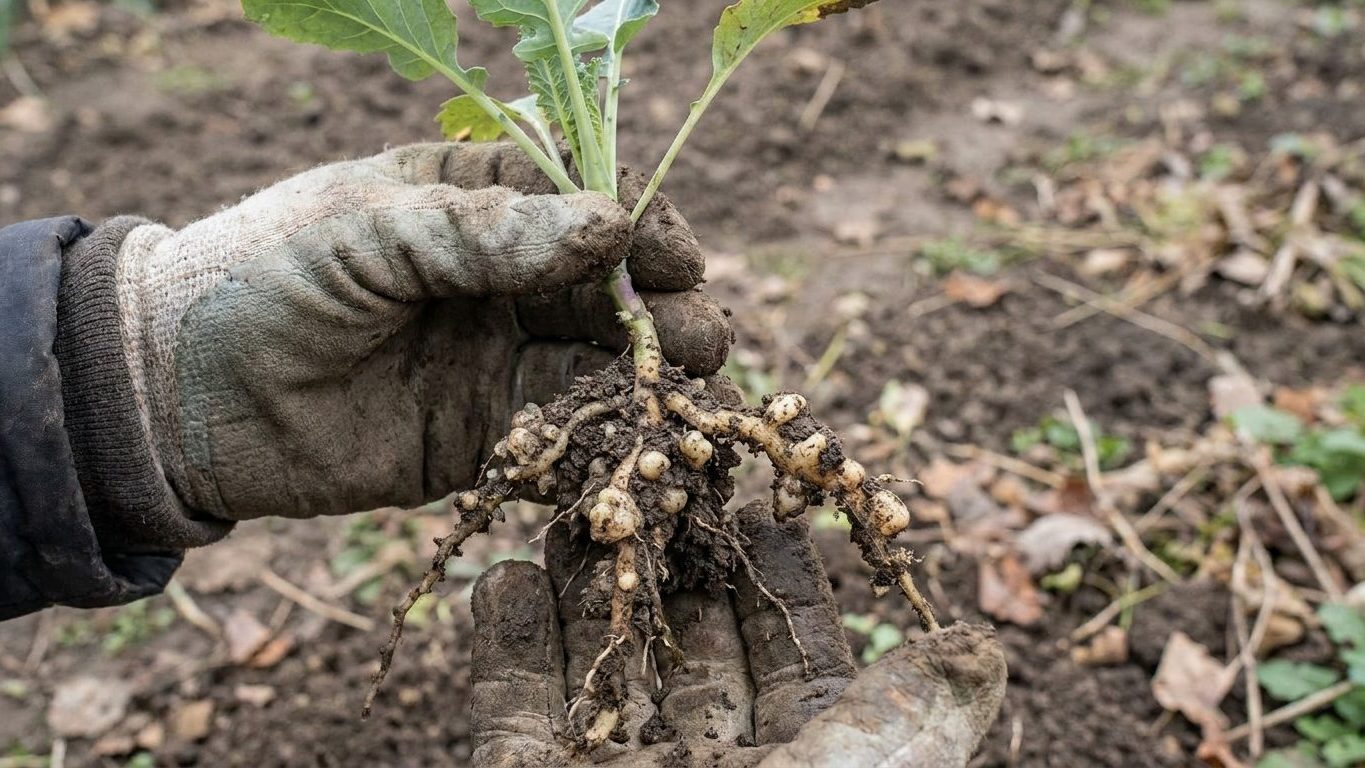 Si vos jeunes choux font des racines boursouflées et des feuilles criblées au printemps, ce n'est pas la terre : c'est ce ...