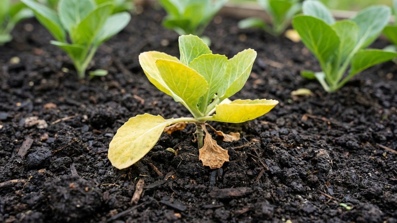 Si vos jeunes choux jaunissent et se dessèchent au collet trois semaines après la plantation, ce n'est pas le froid : c'es...