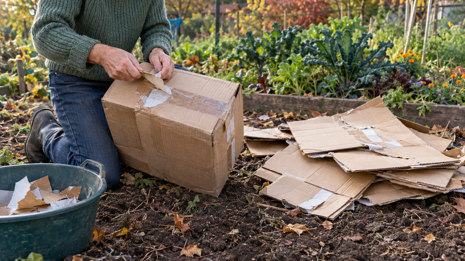 Tout le monde étale ses vieux cartons sur les planches du potager à l'automne : chez les maraîchers, c'est la première cho...