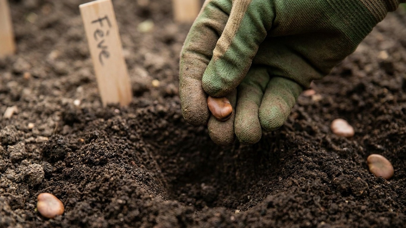 Vous avez jusqu'aux derniers jours d'octobre pour semer vos fèves : après, elles fleuriront pile au mauvais moment