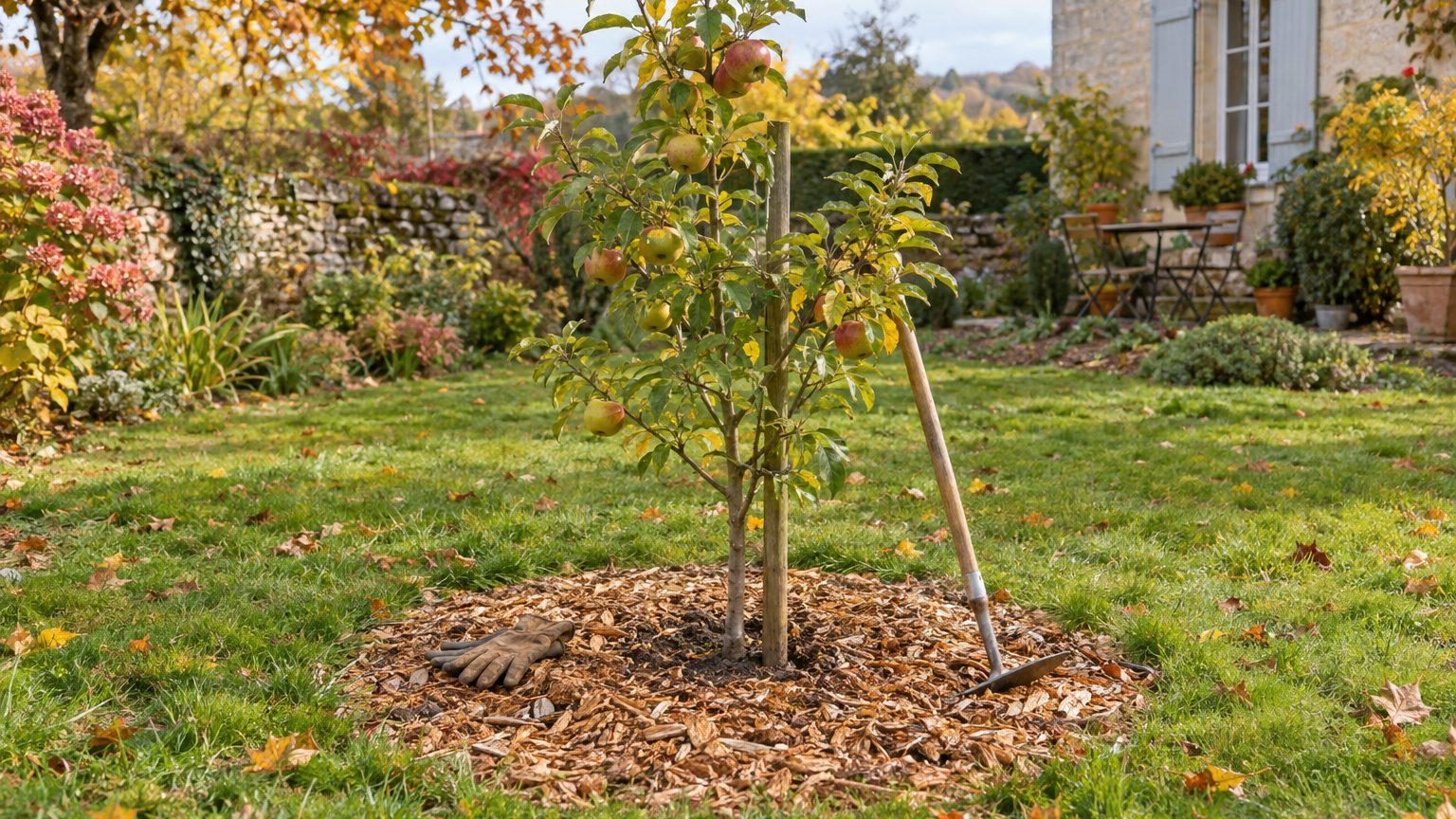 Arbres fruitiers : pailler ou désherber : épaisseur, distance au tronc, campagnols
